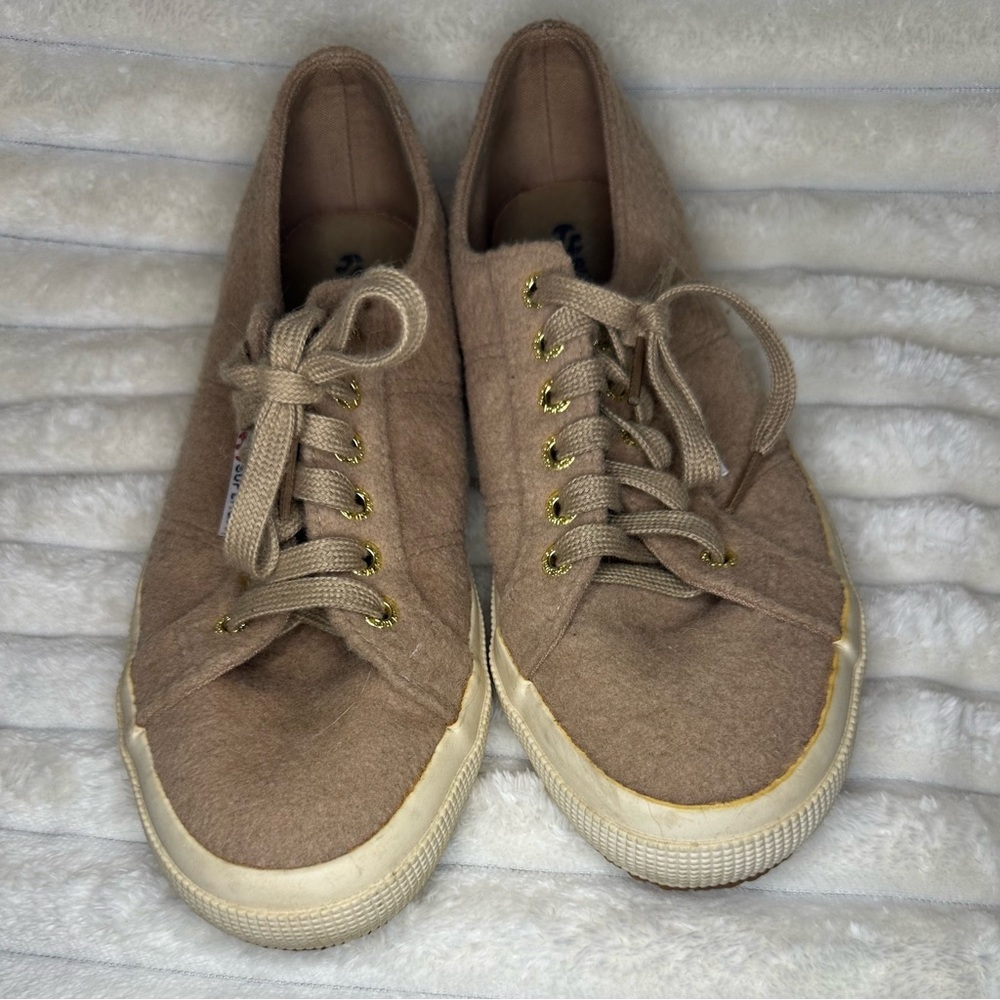 Superga Tan Canvas Sneakers Sz 8